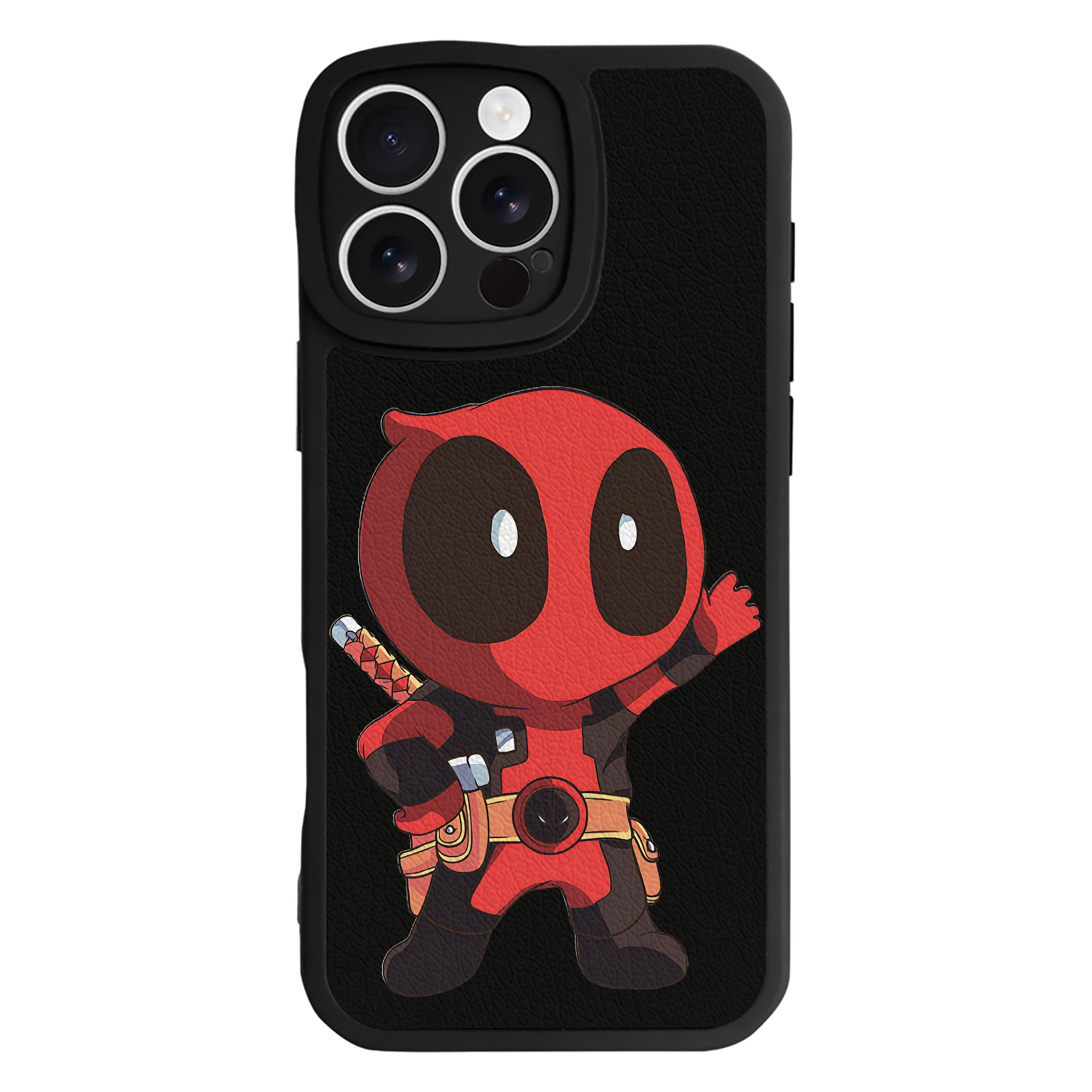 （画像用） Deadpool デッドプール 【iPhone 16シリーズ対応】シリコンスマホケース（レザー調） 材質：シリコン